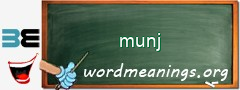 WordMeaning blackboard for munj